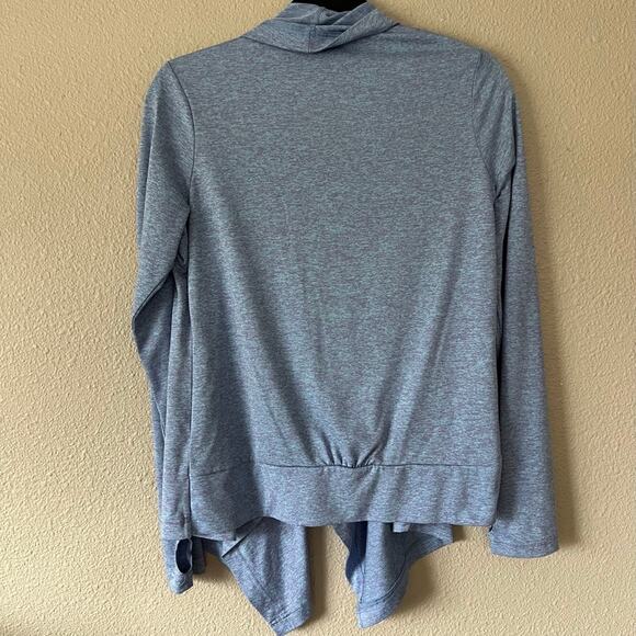 Merrell Open Drape Front Long Sleeve Cardigan Sweater Blue Purple Womens Small - Picture 7 of 9